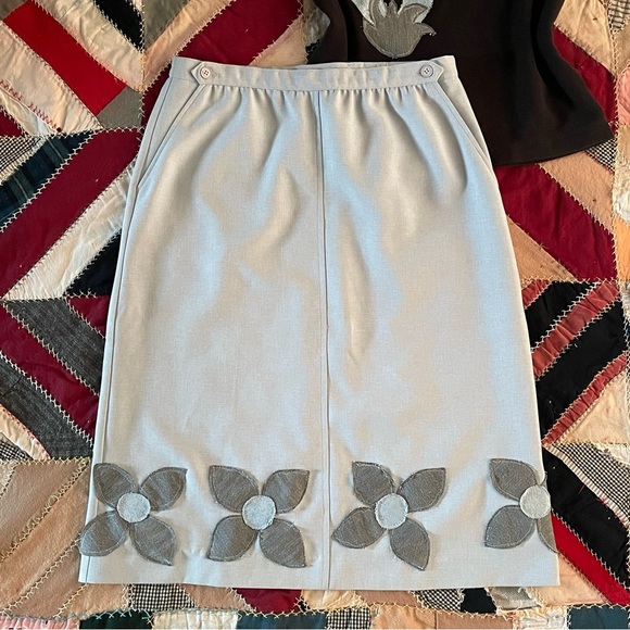 Vintage Upcycled blue skirt - Picture 4 of 12